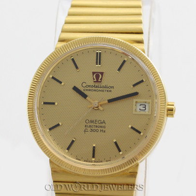 Omega Vintage Constellation Electronic f300 HZ Ref 198.7264 18K Gold